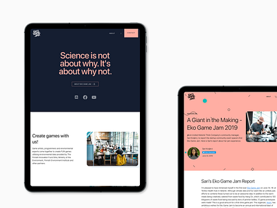 Eko Game Jam - Website branding branding design clean design graphic design illustration landing page logo ui ux web web design web development webdesign webflow website design