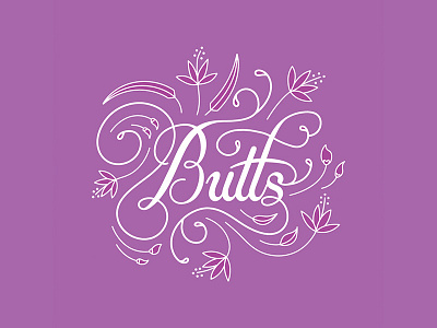 Butts, beautiful butts! butts handdrawntype illustrator letterer lettering vector
