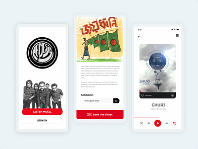 Dotara artist app artist branding illustration landingpage love music music app music player nemesis typography