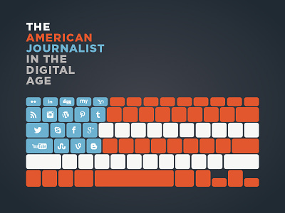 The American Journalist america american cover digital flag illustration journalist simple social media