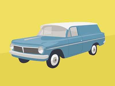 60s 1960s car illustration retro van vector