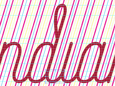 The Grid is Beautiful custom grid indiana italic lettering typography