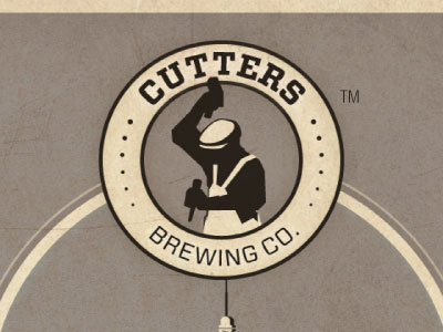 Cutters Brewing Co. logo beer cutters brewing co. illustration label logo