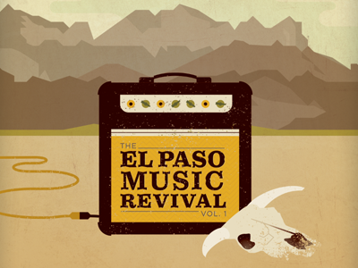 The El Paso Music Revival, Vol. 1 album artwork cd compilation illustration music