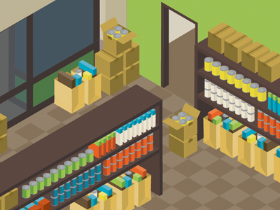 Food Bank (WIP) bank food illustration isometric