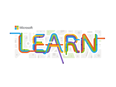 Microsoft Learn branding design illustration logo microsoft typography vector