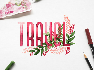 Travel Brush Pen Lettering by Nico Ng on Dribbble