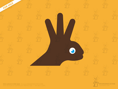 Rabbit Hand Head (logo for sale)