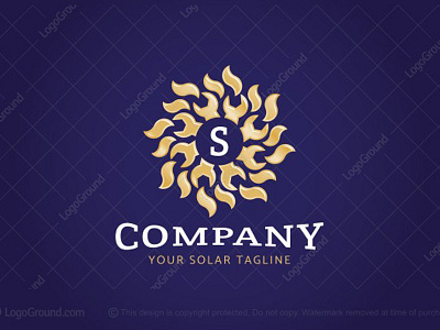Solar Energy Sun Wrench Logo energy golden sun letter s logo logo for sale panels rays repair solar spanners stocklogo sunbeams sustainable technology tools wrench