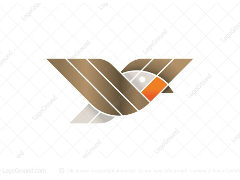Little Robin Bird Logo logo for sale logo wildlife mascot nature forest eco songbird playful elegant wings petshop animal forester forestry letter v birdy bird robin flying
