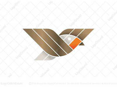 Little Robin Bird Logo animal bird birdy eco elegant flying forest forester forestry letter v logo logo for sale mascot nature petshop playful robin songbird wildlife wings