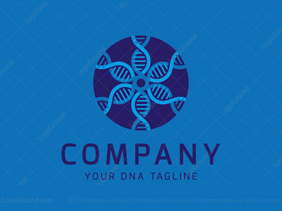 Connected DNA Logo chromosomes circle connection deoxyribonucleic acid dna genes health care helix hospital intertwined laboratory logo logo for sale medical molecules nucleotides physics scientific strands
