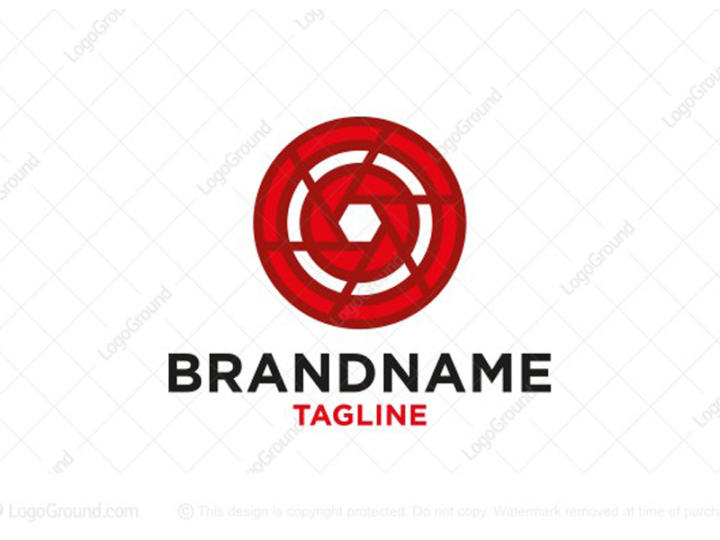 Photography Shutter Target Logo weapons rifle pistol shooting archery photo eye lens circles aperture camera blades shutter diaphragm target photography logo for sale logo