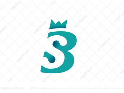 Monogram Letter SB / BS Logo bank broker clothing crown fashion brand financial services law firm lawyer letters s and b logo logo for sale monogram negative space notary quality royal turquoise typographic