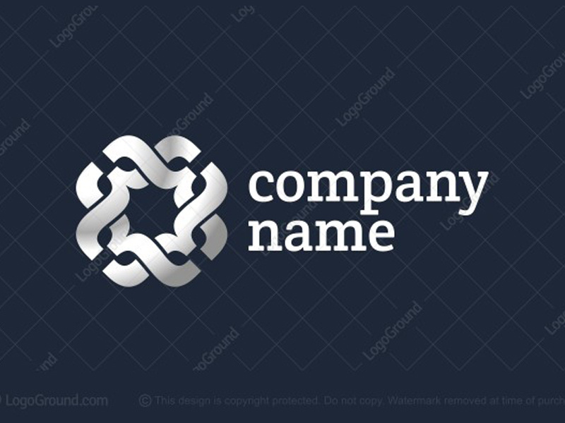 Intertwined Curly Brackets Logo punctuation mark bracket grouping parts text mathematical formulas letter x cross braces writer writing typography interwoven platinum metallic swirly mustache connecting silver logo for sale logo