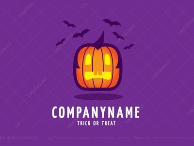 Scary Halloween Pumpkin Logo