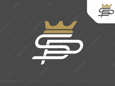 Royal Monogram S P Letter Logo (for sale) classy crown design elite gold high end letter logo logo for sale monogram noble p premium quality royal s typography unique vector