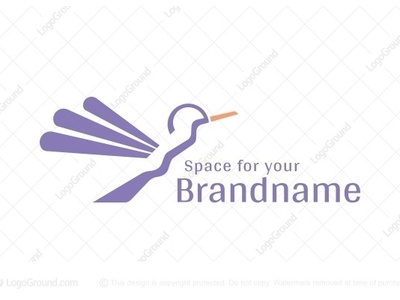 Flying Stork Logo (for sale) animal baby bird birdwatcher care children feathers female fly flying freedom heron kids logo for sale maternity nurse nature obstetricians stork white ibis wings