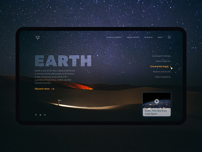 UI challenge - Day 1 - Earth creativetribe design interface khoianh ui uidesign