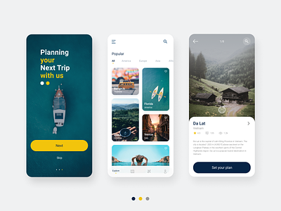 Travel Planning App clean creativetribe design khoianh minimal ui uidesign