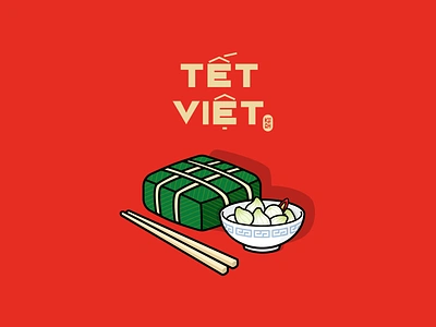 Tet Holiday banh chung creativetribe hanh muoi happy new year illustraion khoianh lunar new year lunarnewyear tet