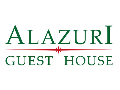 Alazuri Guest House logo logotype design typogaphy