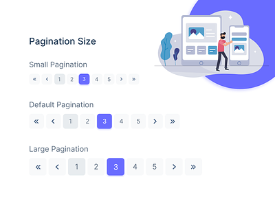 Pagination Component Design admin admin dashboard admin theme bootstrap chart chart ui dashboard ui dashboard widget design figma free freebies illustration sketch sneat ui uikit uiux widget xd