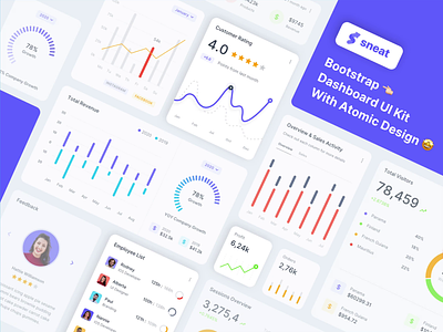 Sneat Dashboard UI Kit 😍😍😍 admin admin dashboard admin theme bootstrap bootstrap dashboard card chart chart ui dark dashbaord widget dashboad dashboard ui figma layout minimal sketch sneat uikit uiux widget