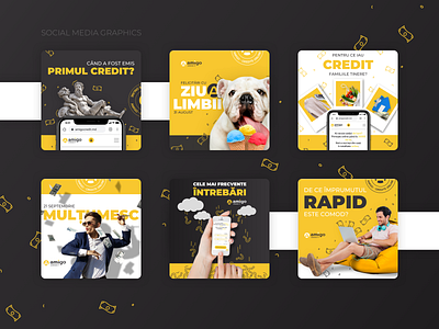 Social Media Graphics advertising bank banner ads banner design banners branding content design content marketing credit design digital graphic design graphics instagram banner instagram post money smm social media pack socialmedia ui