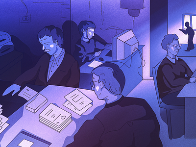 Old Office Illustration