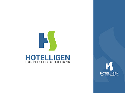 Hotelligen Hospitality Solution Logo design hospitality solution logo