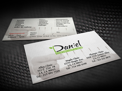 Daniel Acupuncture Logo and Business Card acupuncture business card daniel design logo