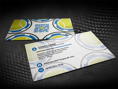 Tennis Coach Business Card business card coach tennis