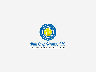 Blue Chip Tennis Logo blue chip coach kids logo play tennis