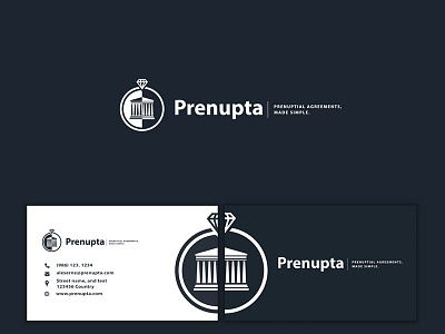 Prenupta business card couple law logo love marriage