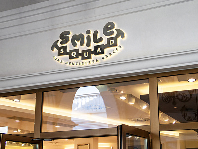 Smile Squad brand dental dentistry design graphic illustrator kids logo smile smiles squad teeth