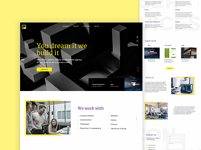 The site of the company design typography ui ux web website