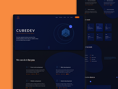 Cubedev design minimal typography ui ux vector web website