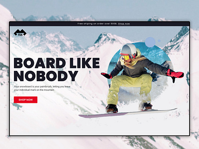 Fea - Landing Page art branding design graphic design landing page photoshop snow snowboard snowboarding web design