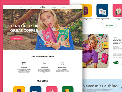 Chamberlian Coffee branding chamberlian coffee coffee web design colorful design graphic design landing page marketing sales page vibrant web design