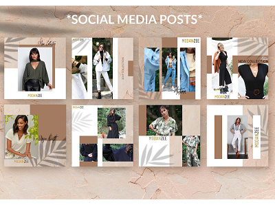 social media posts branding brown clothes design fashion fashion brand photoshop social media
