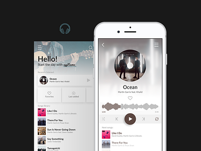 Music App app concept design music music app ui ux