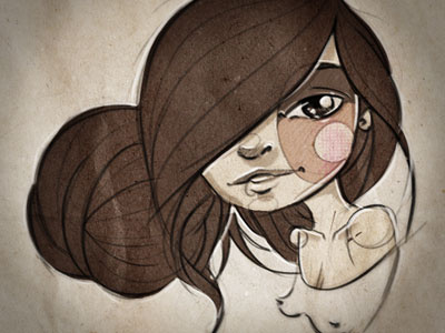 New avatar! character digital illustration self portrait woman