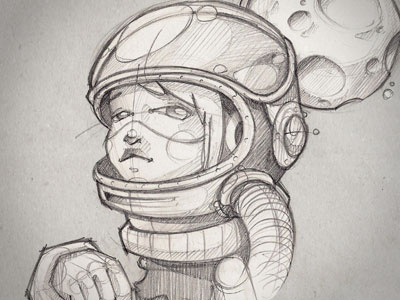 Full moon armstrong art figure illustration moon sketch woman