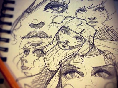 Sketches faces illustration practice sketch sketches woman
