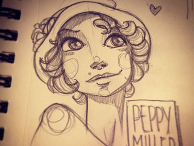 Peppy Miller art drawing illustration sketch sketchbook woman
