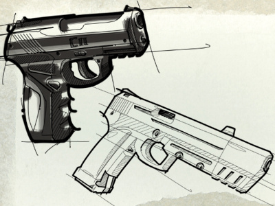 Guns guns sketches