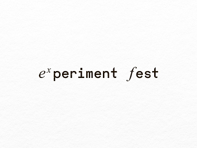 Experiment Fest branding design education logo