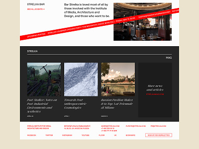 Strelka Site Redesign Concept brutalist concept design education institute ui ux web