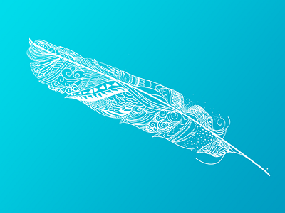 Detailed Feather Illustration feather graphic design illustration illustrator